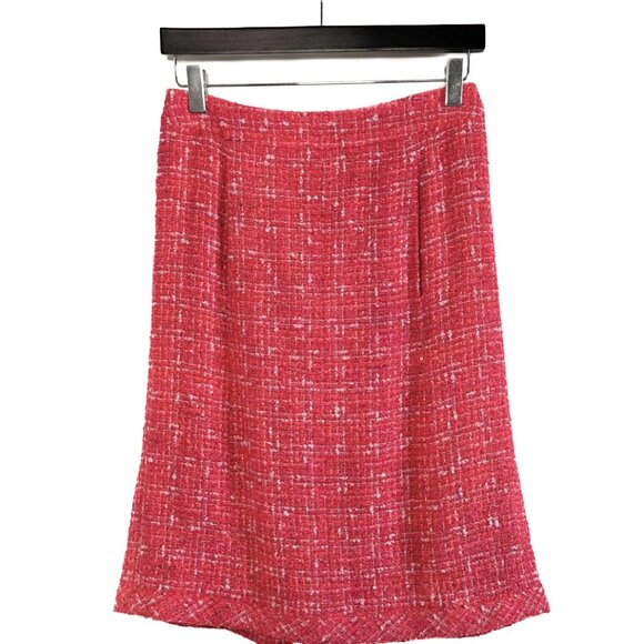 Chanel 06P Look 15 Red Tweed Skirt - Picture 1 of 6